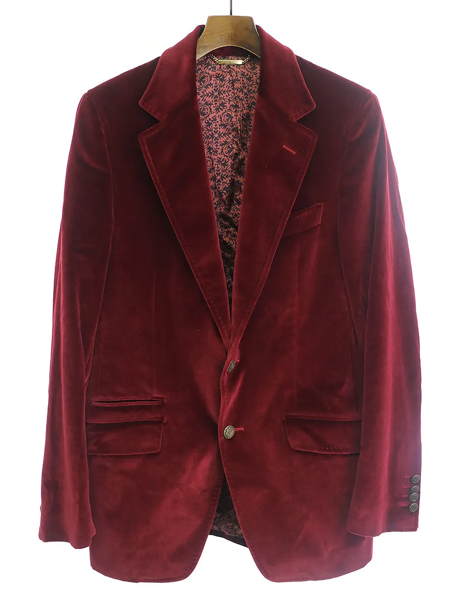 DOLCE&GABBANA ドルチェ&ガッバーナ 06AW メタル釦ベロアテーラードジャケット