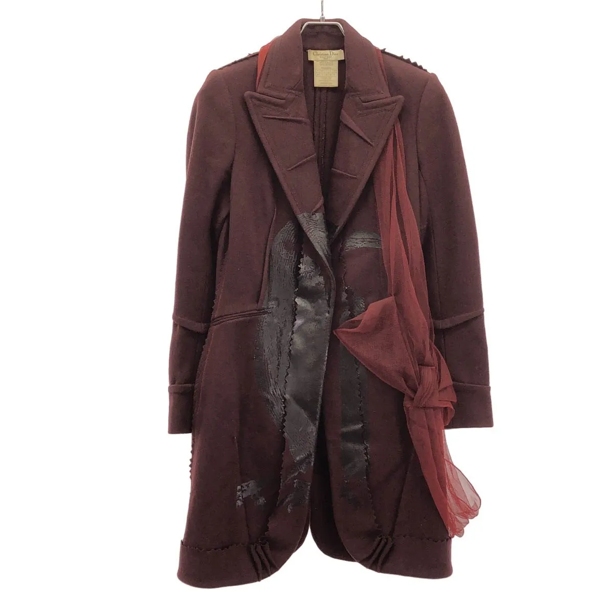 Christian Dior クリスチャンディオール by John Galliano 2006AW Wool Tulle Coat ウールチュールデザインジャケット コート 6H12022169