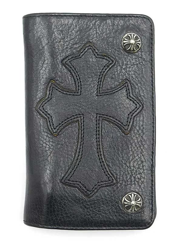 CHROME HEARTS クロムハーツ 1zip Wallet クロスパッチレザーウォレット 財布