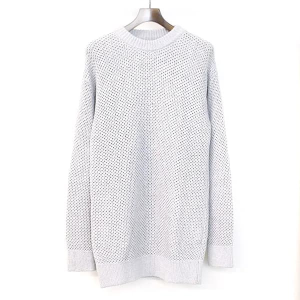 Allege アレッジ 16SS RIB CREW NECK KNIT コットンペーパークルーネックニット