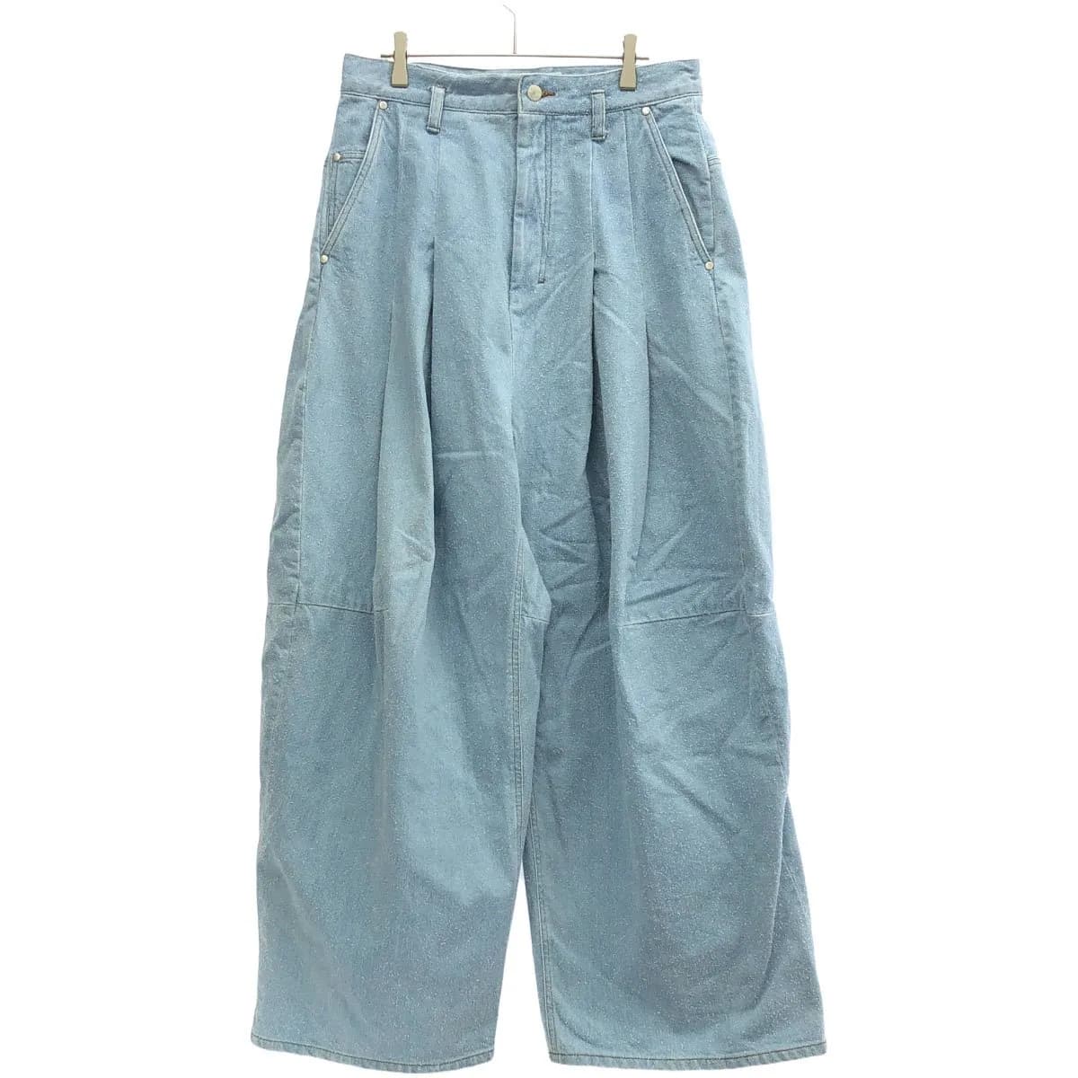 SHINYAKOZUKA シンヤコズカ 23AW Hi BAGGY ネップ加工ハイバギーデニムパンツ