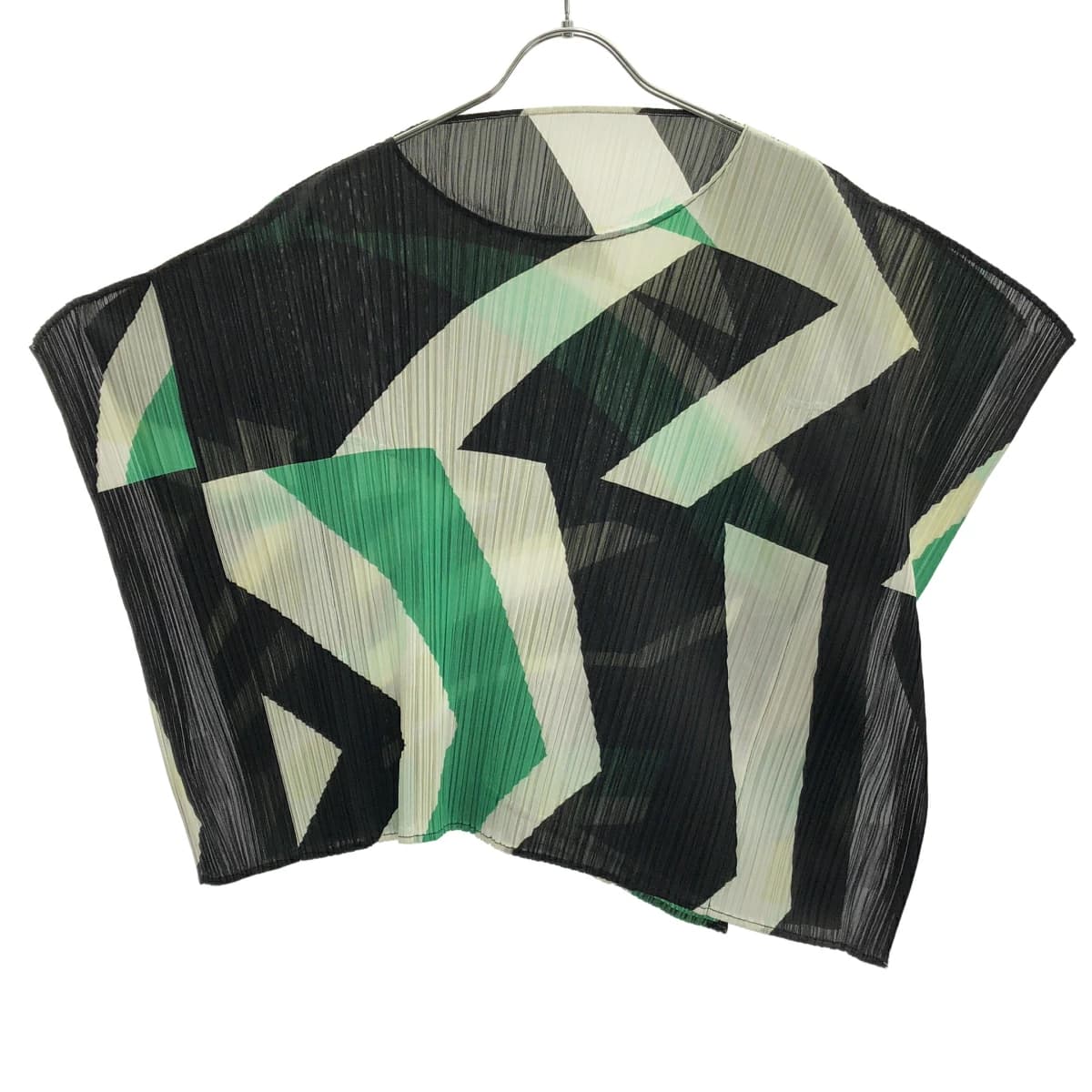 ISSEY MIYAKE プリーツプリーズ イッセイミヤケ 20AW MOTION アシンメトリーノースリーブトップス PP03-JK751