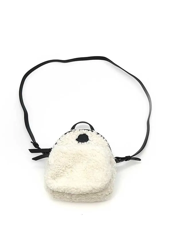 MONCLER モンクレール KILIA SMALL BAG フェイクファー レザーショルダーバッグ