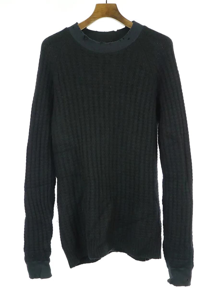 UNDERCOVER アンダーカバー 15AW リブダメージカシミヤワッフルニットセーター