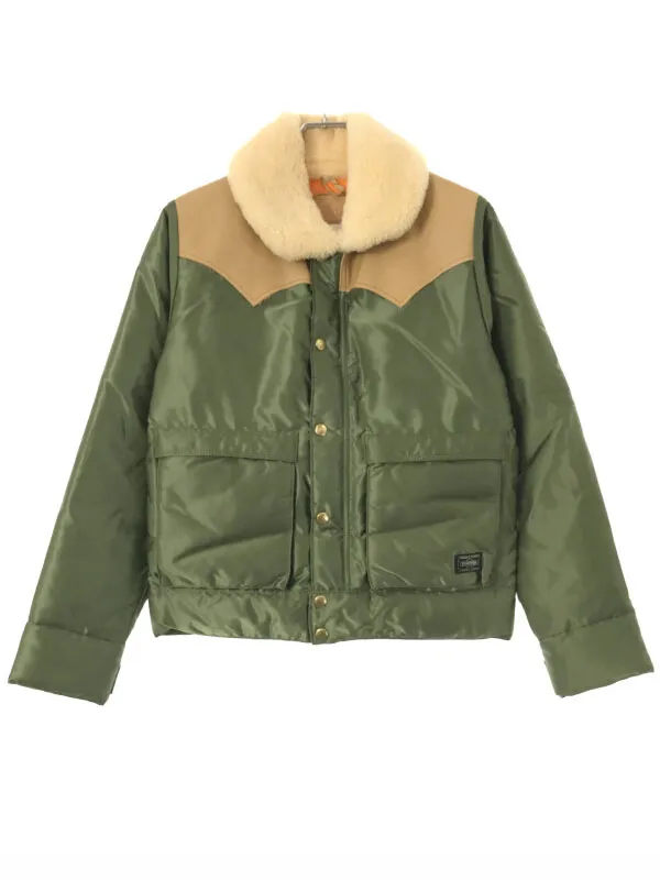 Porter Classic ロッキーマウンテンフェザーベッド × ポーター BEAMS別注 ボアカラーダウンジャケット 450-492-65
