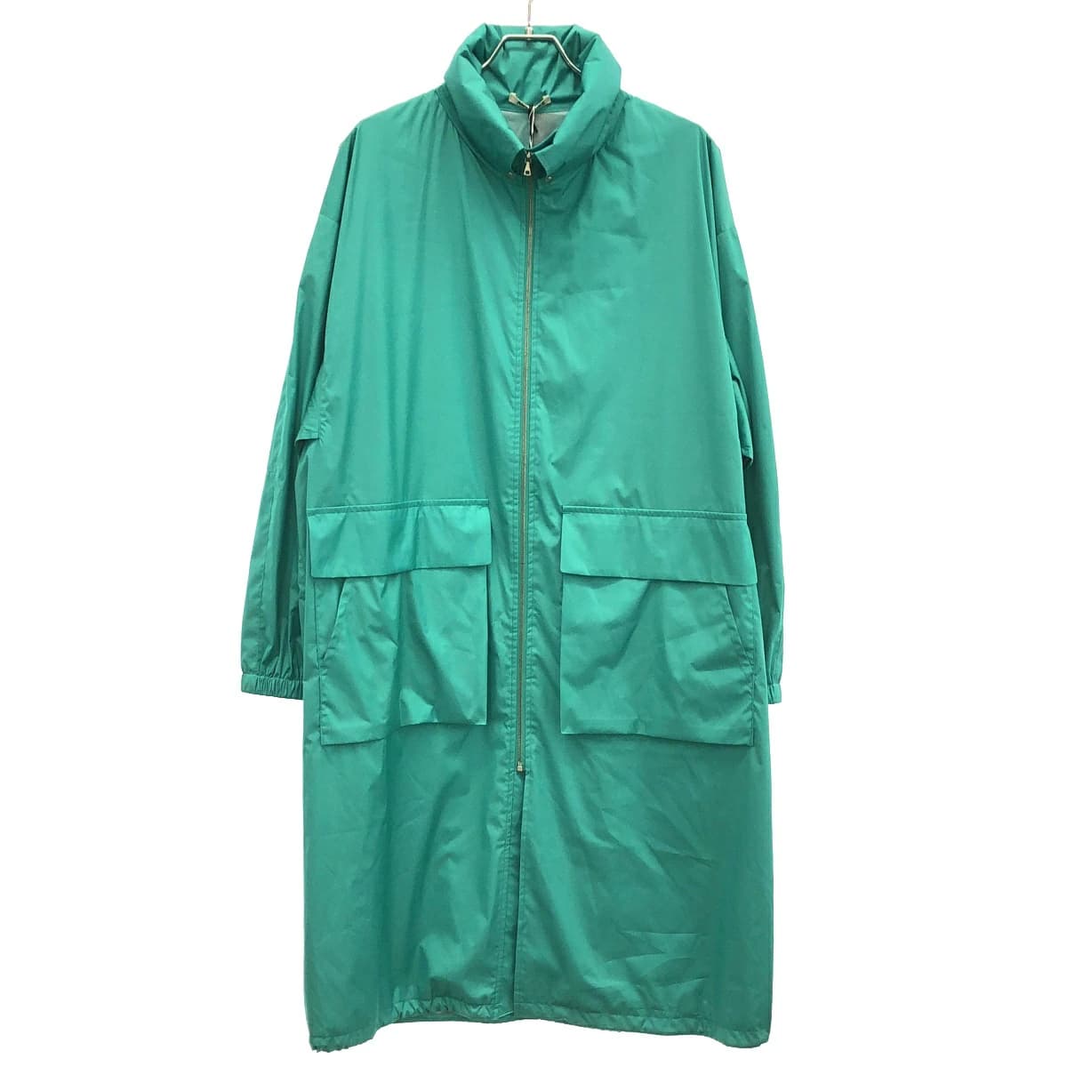 AURALEE オーラリー 24SS HARD TWIST POLYESTER SATIN LAMINATE ZIP COAT ハードツイストポリエステルサテンラミネートジップコート