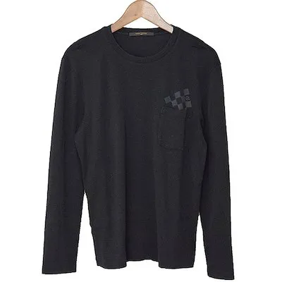 LOUIS VUITTON Louis Vuitton 14SS Damier Pocket Long Sleeve T-Shirt
