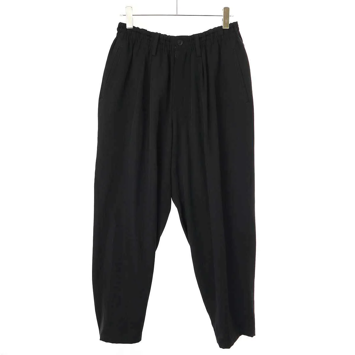 Yohji Yamamoto ヨウジヤマモト プールオム 21SS ウールシワギャバジンイージーパンツ HD-P53-100