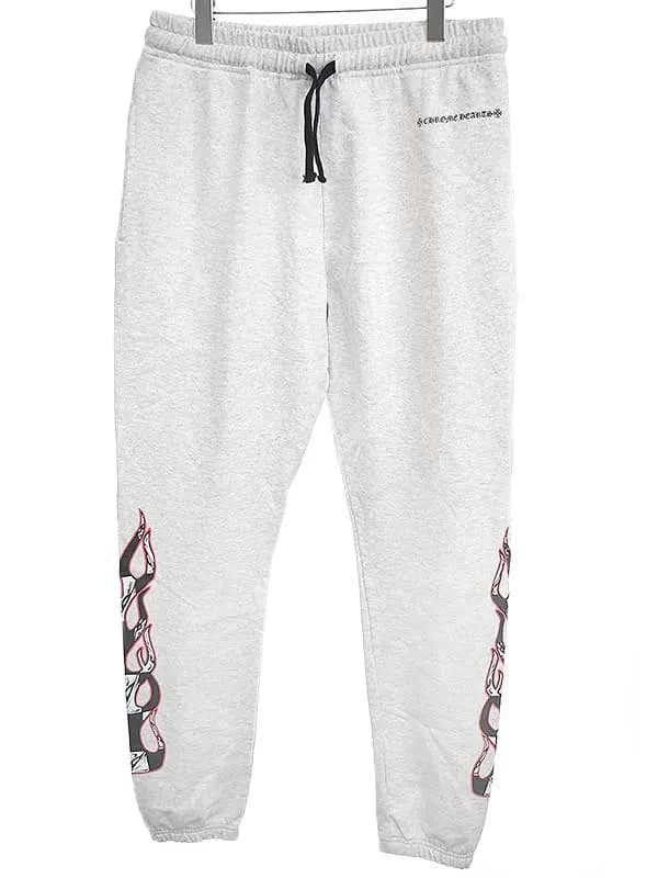 CHROME HEARTS クロムハーツ ×マッティボーイ BRAIN SWEATPANTS ファイヤープリントスウェットパンツ