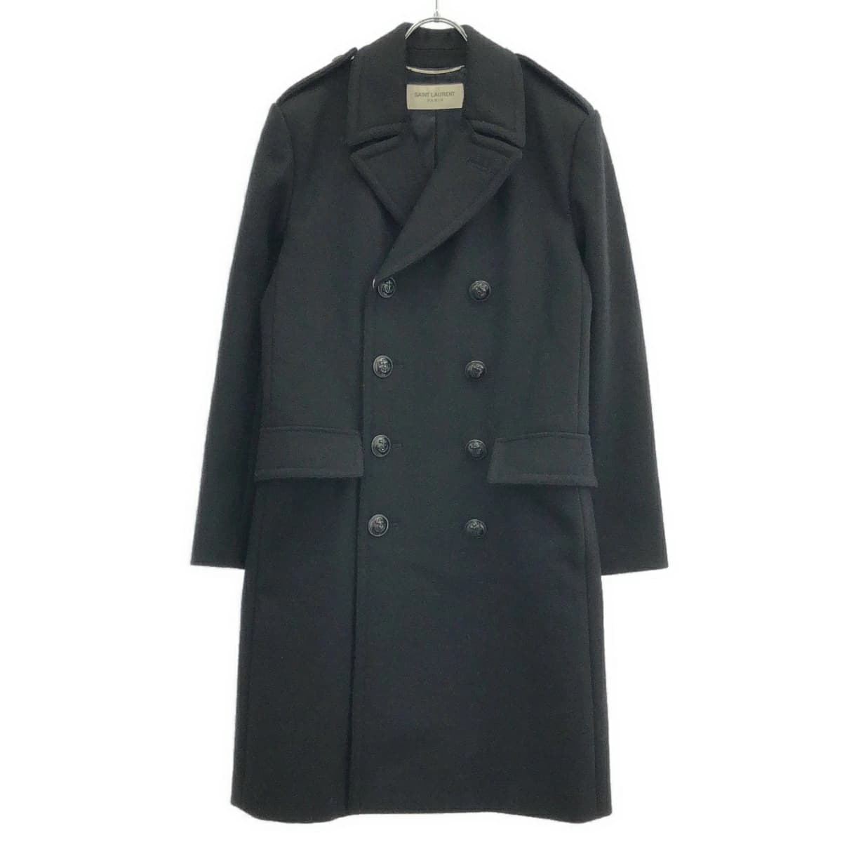 SAINT LAURENT サンローラン パリ 14AW メルトウールダブルロングPコート