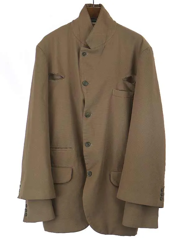 COMME des GARCONS コムデギャルソン オムプリュス 20AW ダメージ加工レイヤードジャケット
