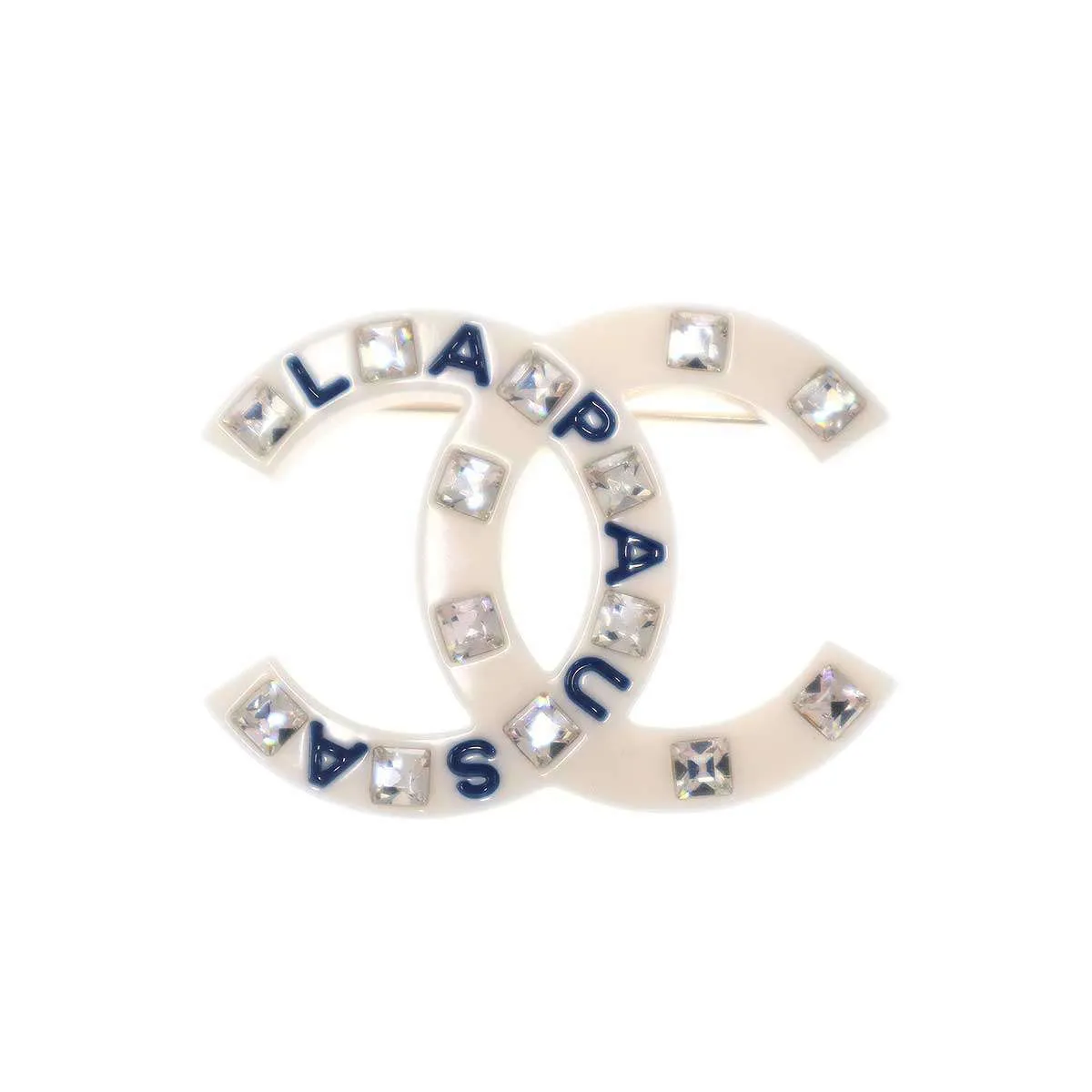CHANEL シャネル 2019 Resort La Pausa ラインストーンココマーク ブローチ B19