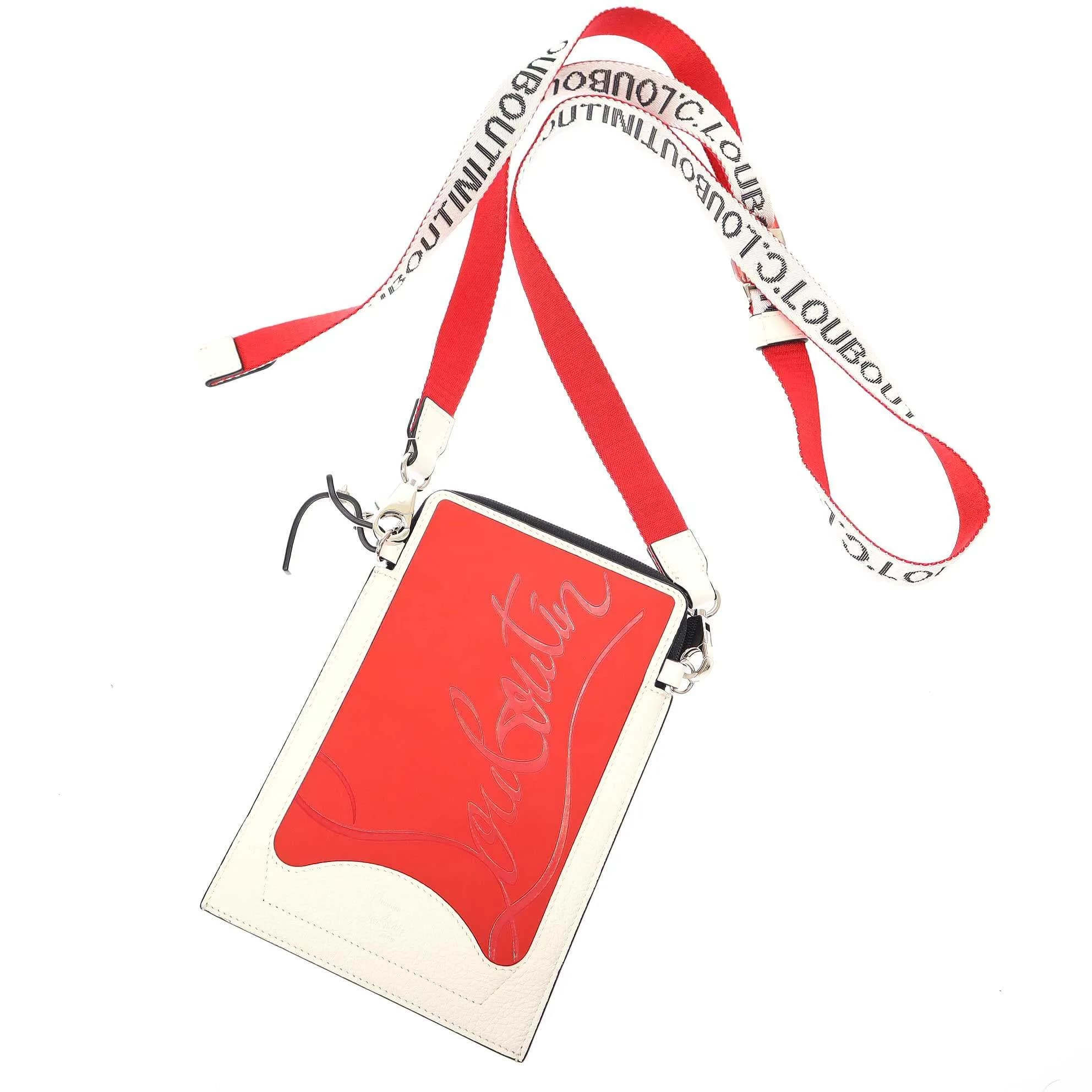 Christian Louboutin クリスチャンルブタン LOUBILAB Phone Pouch SNEAKERS SOLE ルビラブスニーカーソールレザーショルダーポーチ