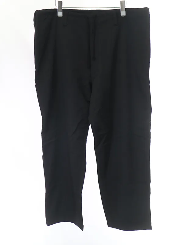 Yohji Yamamoto ヨウジヤマモト プールオム 17AW ウールシワギャバジン ドローコードパンツ