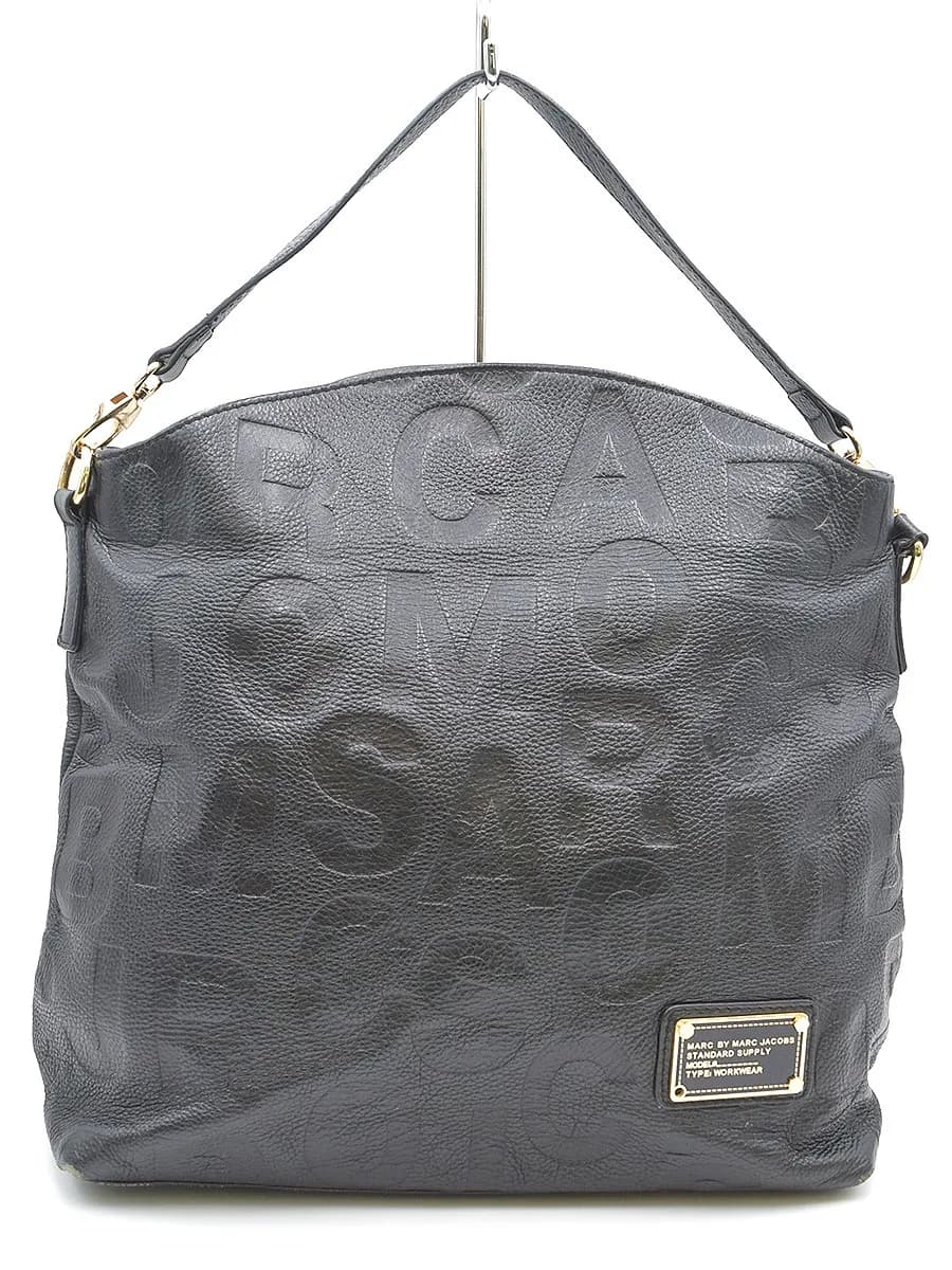 MARC JACOBS マーク バイ マークジェイコブス アルファベット型押し2Wayレザーショルダーバッグ