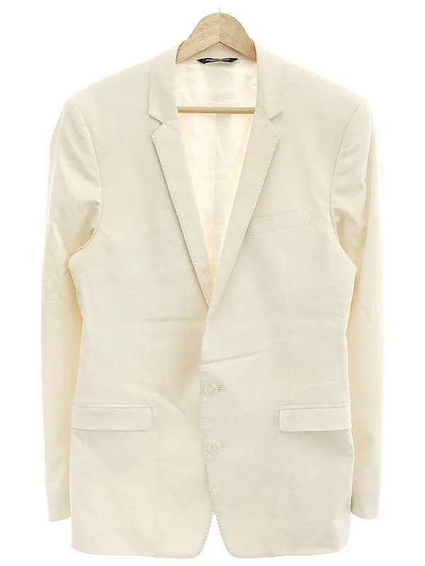 DOLCE&GABBANA ドルチェ&ガッバーナ 08SS GOLD コットンシルク ノッチドラペルセットアップスーツ
