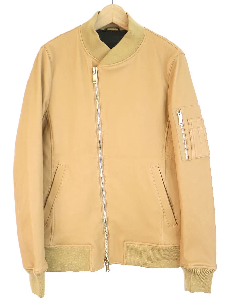junhashimoto ジュンハシモト 21SS STRETCH W-MA-1 レザーフライトジャケット