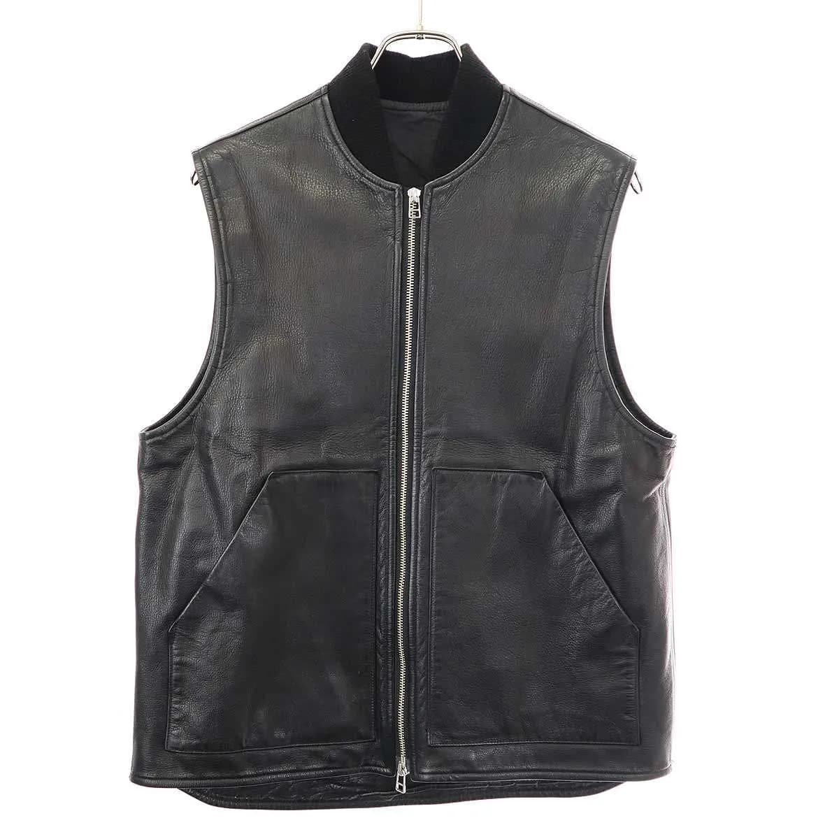 URU ウル 21SS GARDEN別注 ZIP-UP COW LEATHER VEST ジップアップカウレザーベスト