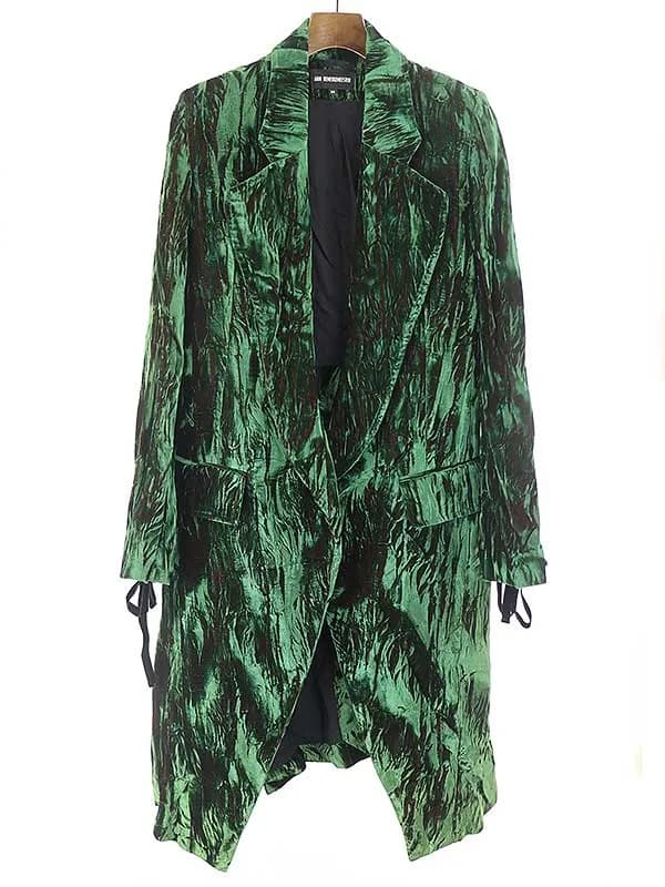 ANN DEMEULEMEESTER アンドゥムルメステール 17AW ベロアロングガウンコート