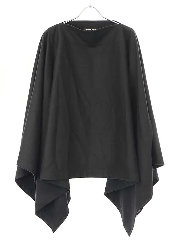 COMME des GARCONS コムデギャルソンオムドゥ 23AW ウールナイロンプルオーバーポンチョカットソー