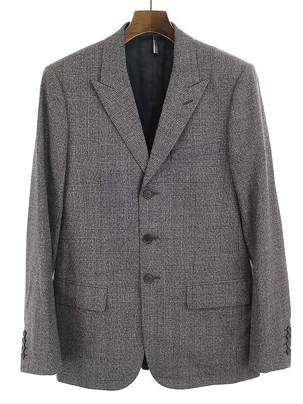 Dior HOMME ディオールオム 05AW グラム期 グレンチェック3Bウールセットアップスーツ