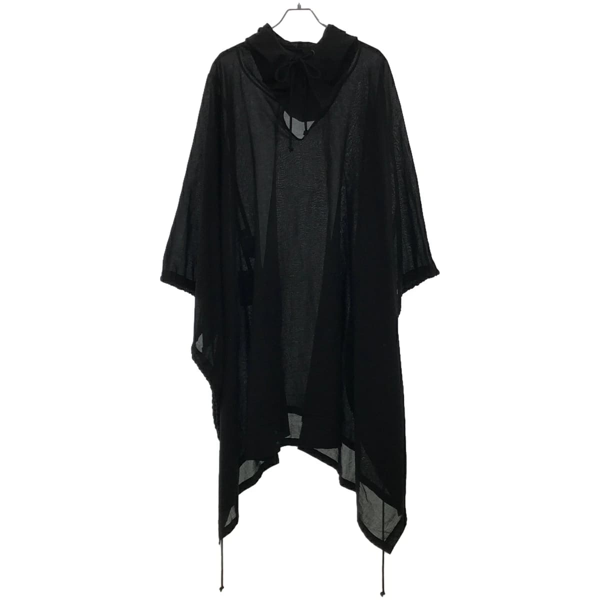 Yohji Yamamoto ヨウジヤマモト ファム 16SS コットンフーデッドマントコート ポンチョ
