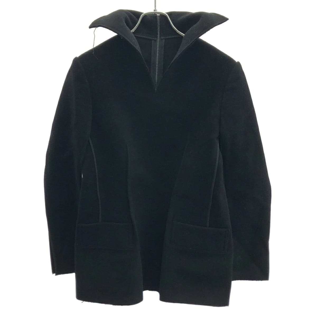 Yohji Yamamoto ヨウジヤマモト セーラーカラーバックジップメルトンウールジャケット