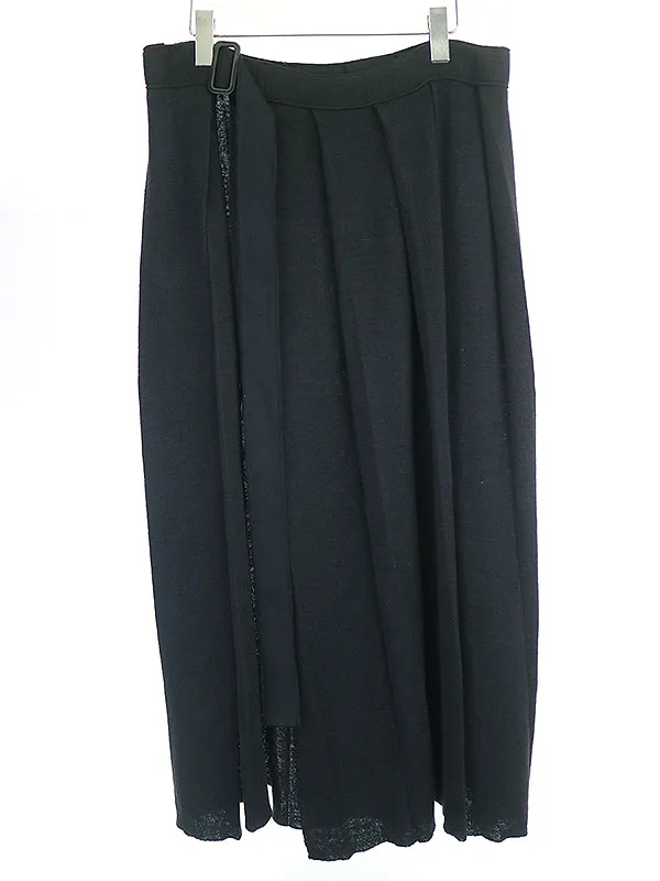 Yohji Yamamoto ヨウジヤマモトプールオム 20SS SAMPLE プリーツロングニットスカート