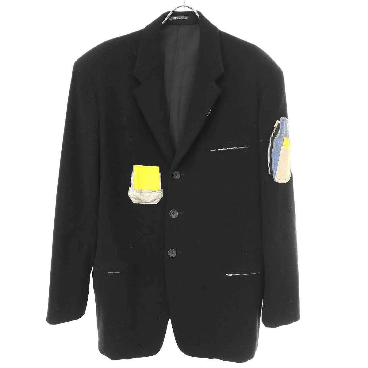 Yohji Yamamoto ヨウジヤマモト プールオム 1990AW Patch Zipper Jacket ポケットパッチメルトンジャケット