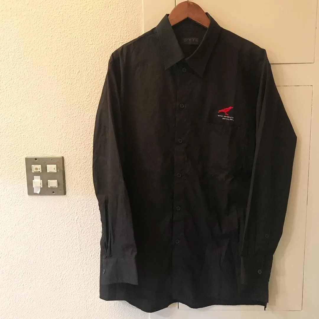 Yohji Yamamoto s'yte by Yohji Yamamoto 18AW 刺繍デザインコットンブロードシャツ