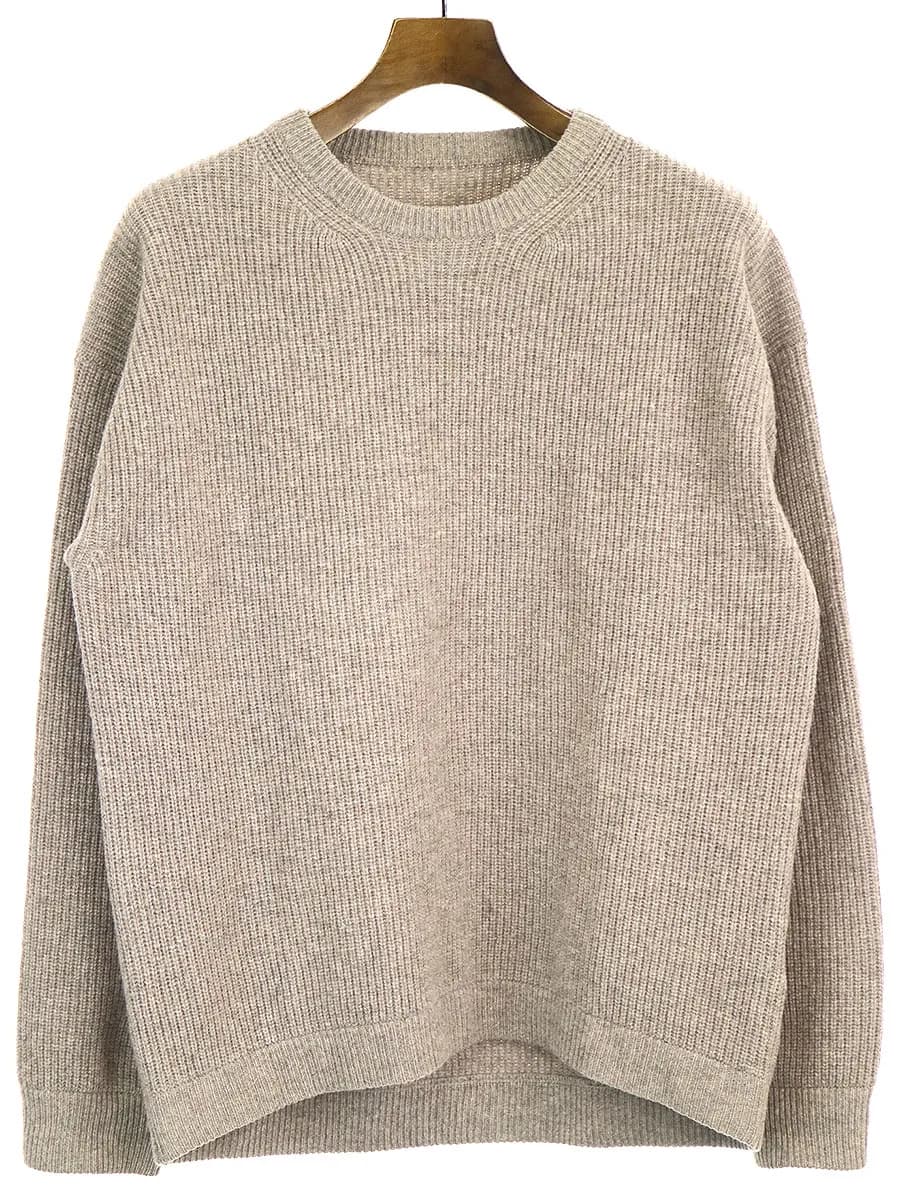 crepuscule クレプスキュール 16AW 畦編みクルーネックニットセーター