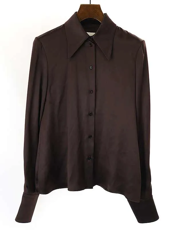 JIL SANDER ジルサンダー 22AW ポインテッドカラー シルク ブラウスシャツ