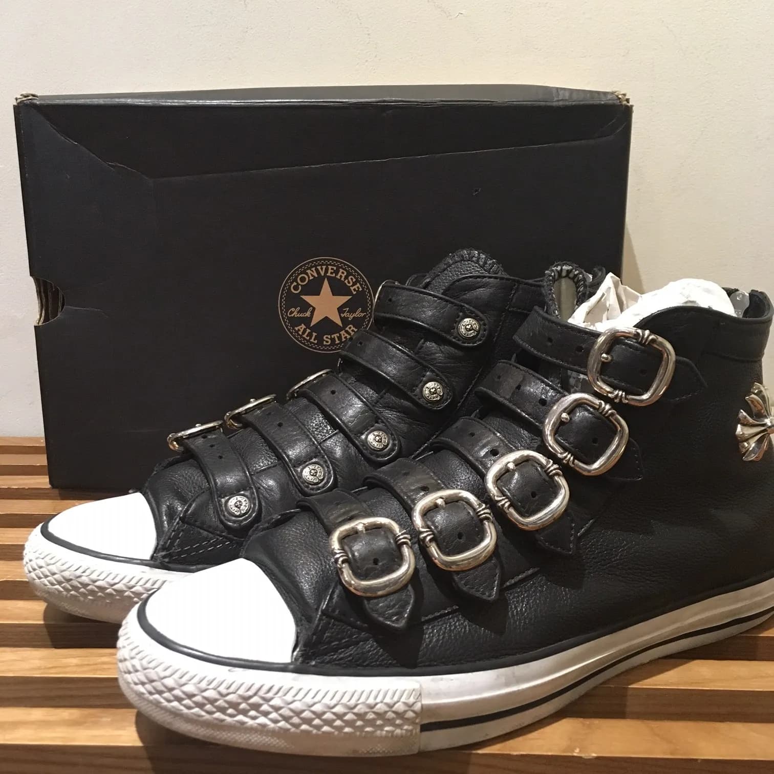 CHROME HEARTS CHROME HEARTS×CONVERSE ガンスリンガーベルト レザーハイカットスニーカー