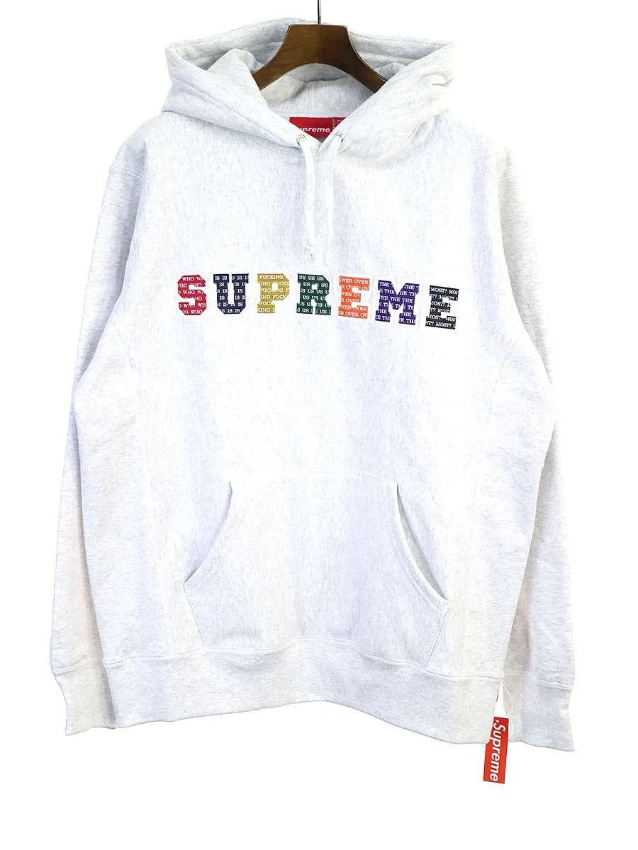Supreme シュプリーム 19AW The Most Hooded Sweatshirt ロゴパッチスウェットパーカー