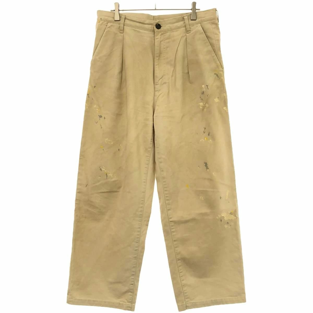 ANCELLM アンセルム 23AW PAINT CHINO TROUSERS ペイント加工チノトラウザーズパンツ