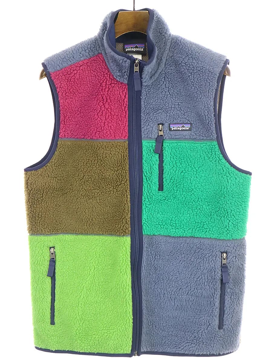 patagonia パタゴニア 14AW パッチワークレトロXボアフリースベスト