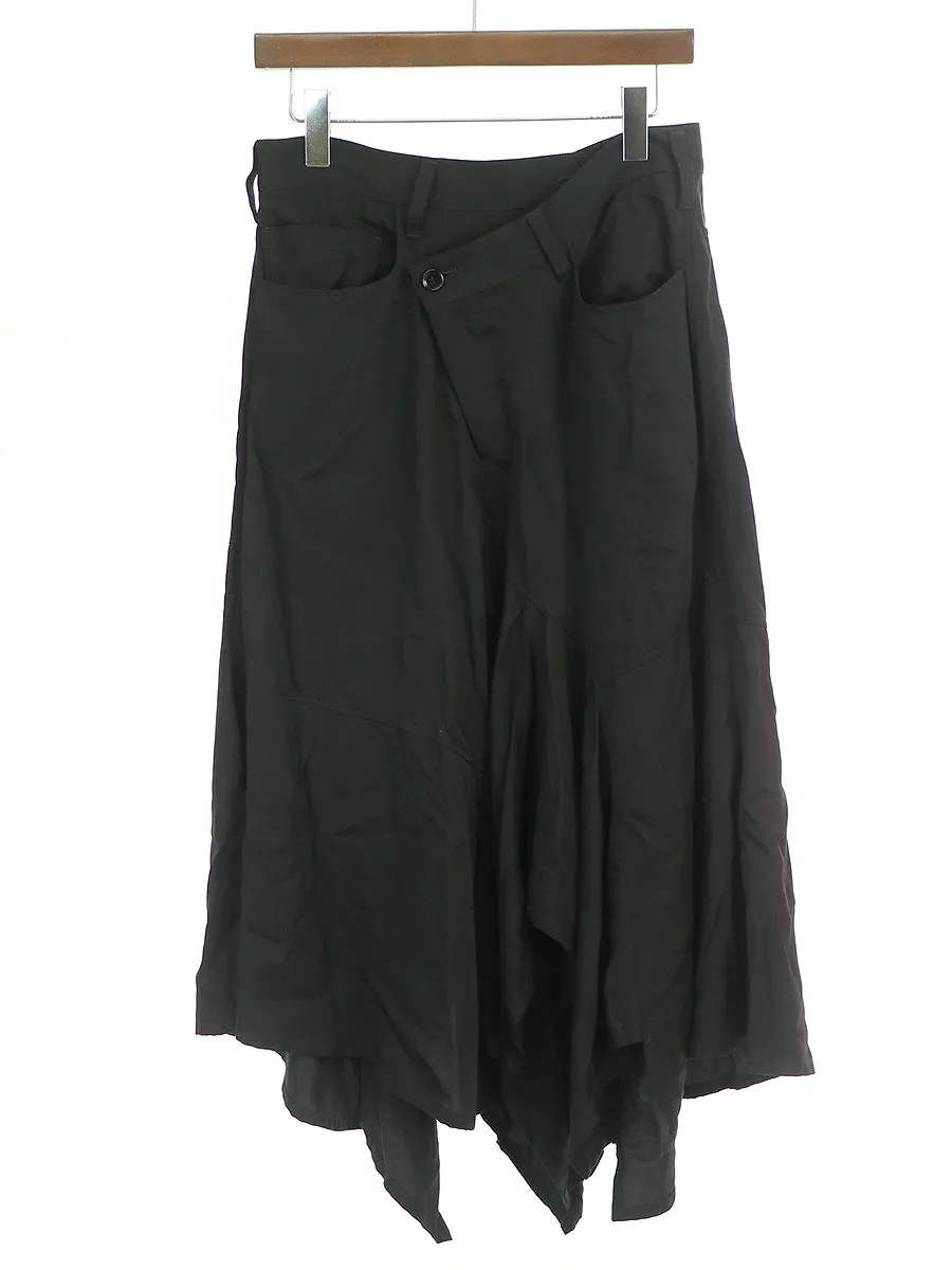 Yohji Yamamoto グラウンド ワイ 20SS テンセルバーバリーフレアスカート