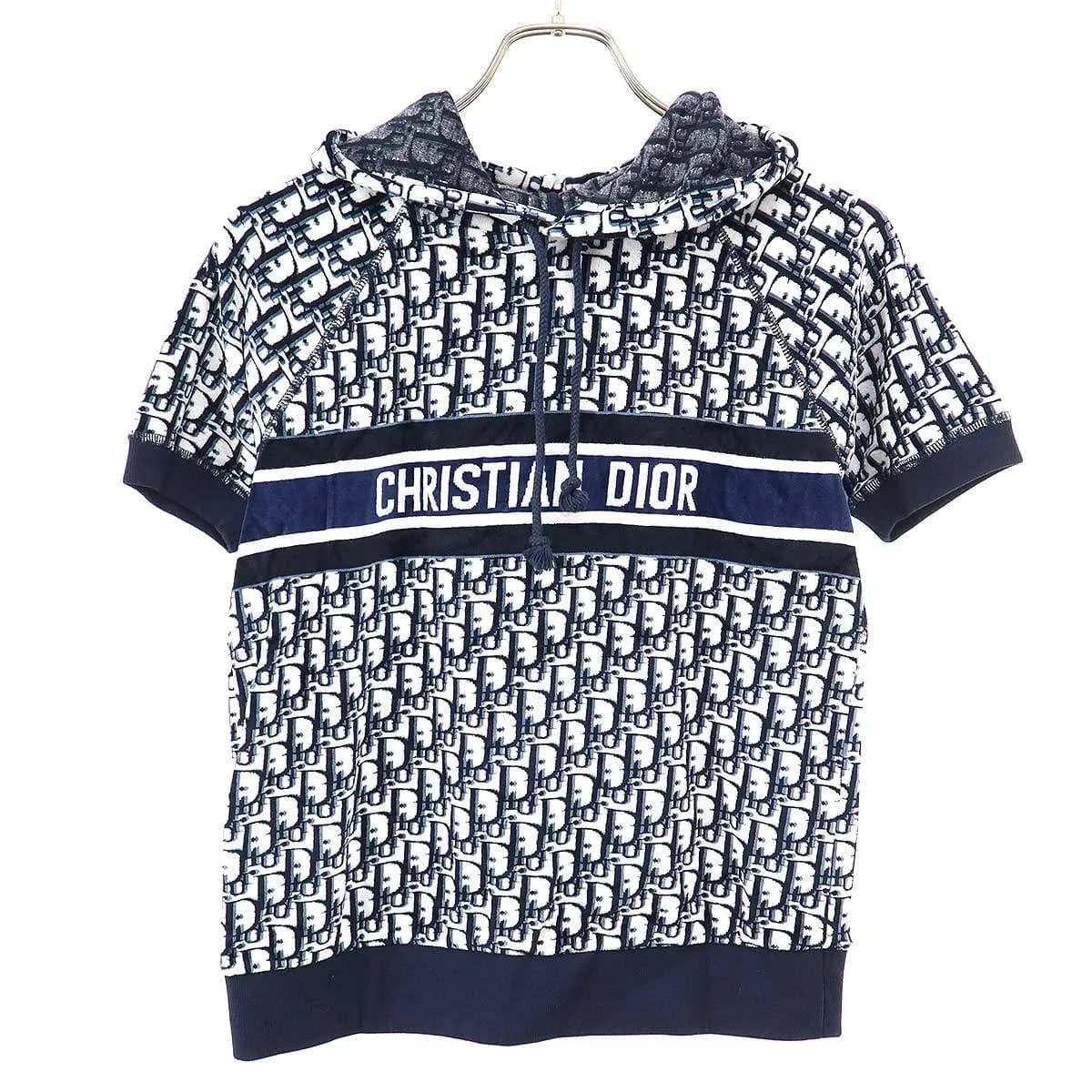 Christian Dior クリスチャンディオール ショートスリーブ オブリークコットンジャージーパーカー&ショートパンツ セットアップ 113S06A4022/113P17A4022