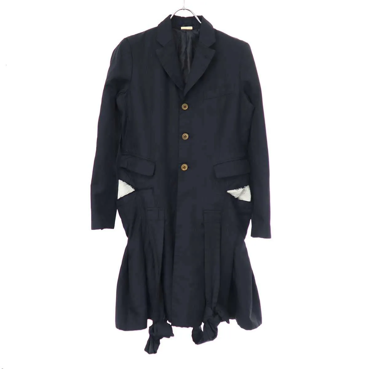 COMME des GARCONS コムデギャルソン 17SS ポリステル縮絨ドッキングコート