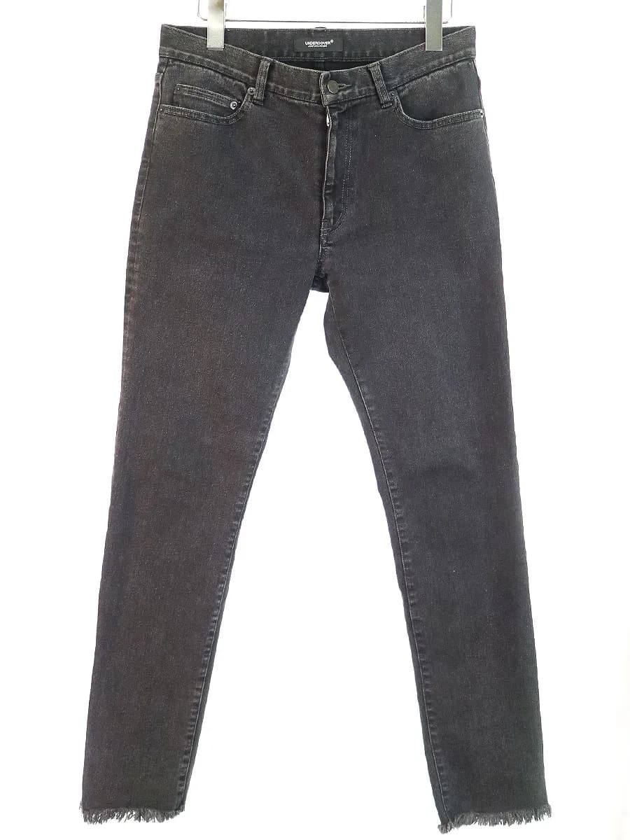 UNDERCOVER アンダーカバー 20AW ビーズ装飾カットオフストレッチデニムパンツ
