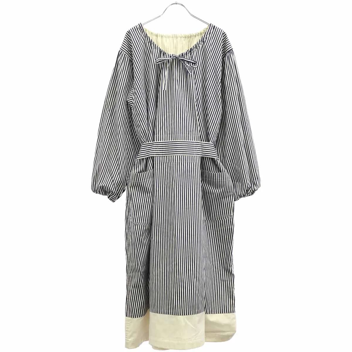COMME des GARCONS コムデギャルソンガール 19SS ストライプベルテッドワンピース NC-O004
