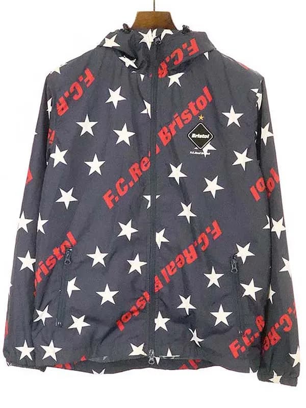 F.C.Real Bristol エフシーアールビー 16SS STAR WARM UP JACKET スタープリントナイロンジャケット