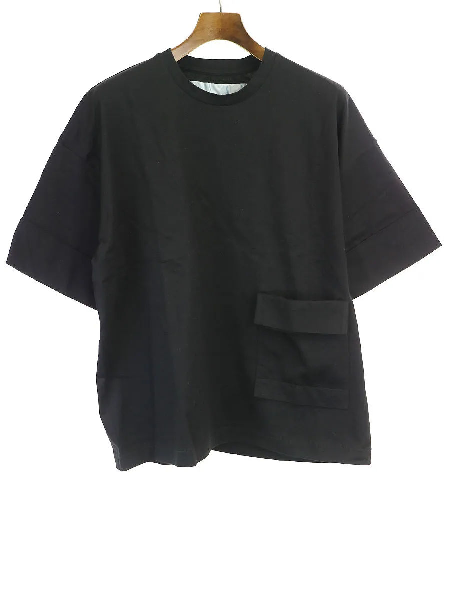 Dulcamara ドゥルカマラ 圧縮天竺コットンポケットロールスリーブTシャツ