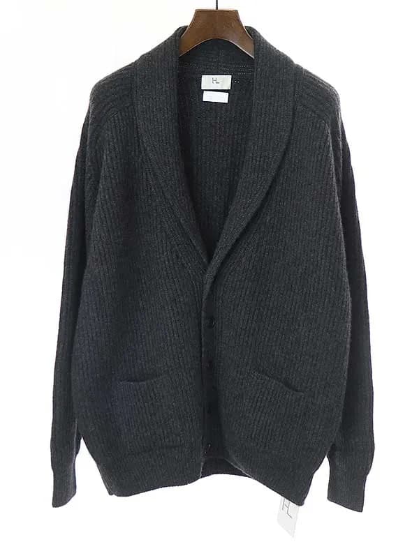 HERILL ヘリル 22AW Rib Stitch Shawl Cardigan ショールカラーカシミヤニットカーディガン