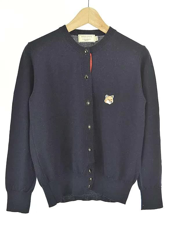 MAISON KITSUNE メゾン キツネ ワッペン装飾ニットカーディガン
