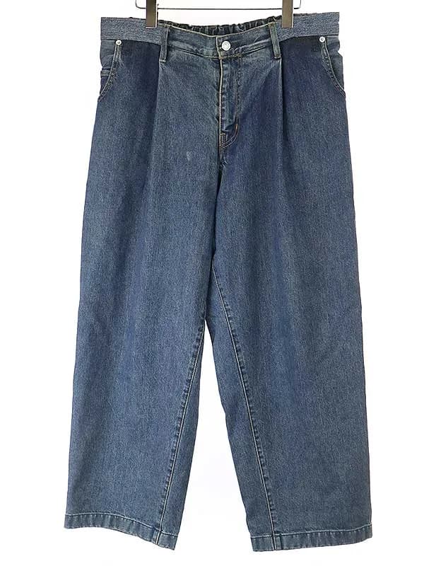 NEON SIGN ネオンサイン Wide Denim Slack5 ”Small-e 5周年記念 ワイドデニムスラックスパンツ