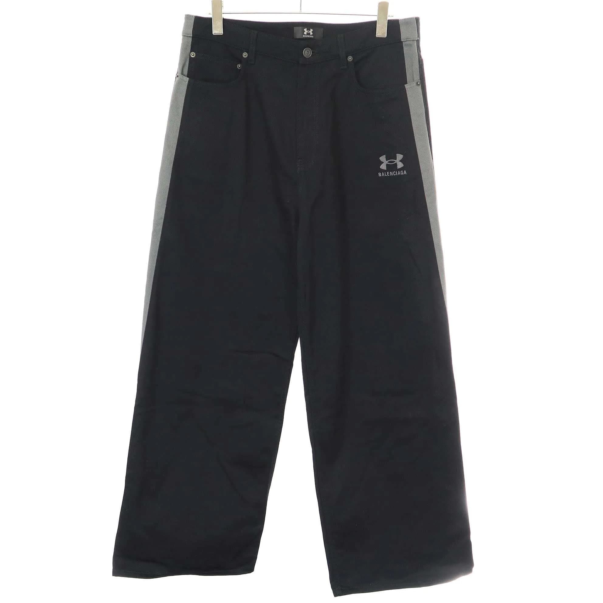 BALENCIAGA バレンシアガ×アンダーアーマー Tracksuit Denim Pants トラックスーツデニムパンツ 815765 TRW84