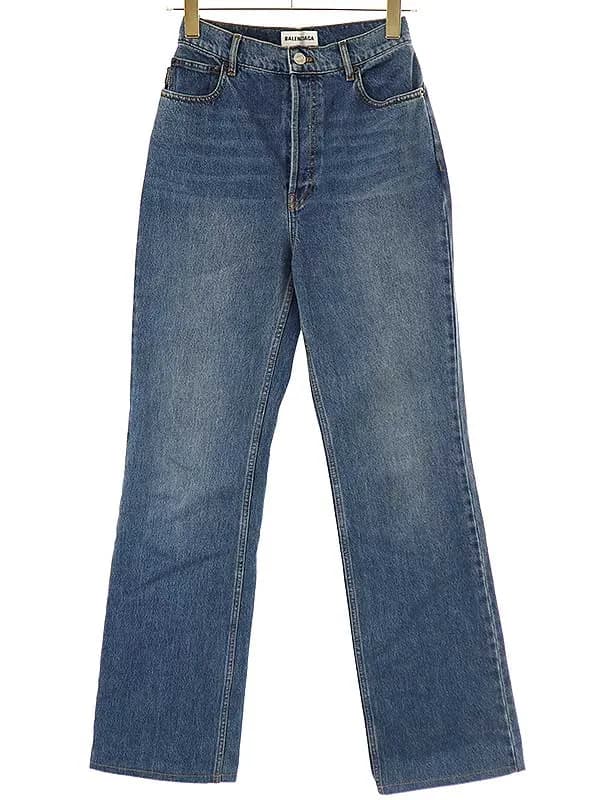 BALENCIAGA バレンシアガ 20SS ハイウエストロングデニムパンツ