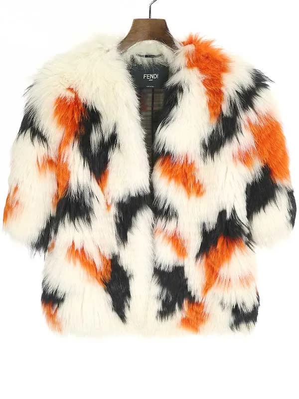 FENDI フェンディ フォックスファーデザインショートジャケット