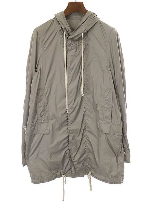 Rick Owens ダークシャドウバイリックオウエンス 20SS ナイロンフーデットコート グレー系(DUST)